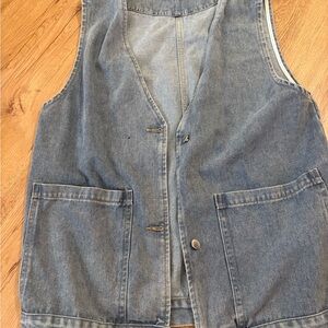 Classic Blue Denim Vest for Women